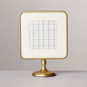 Hearth and Hand 4x4 brass pedestal picture frame antique finish